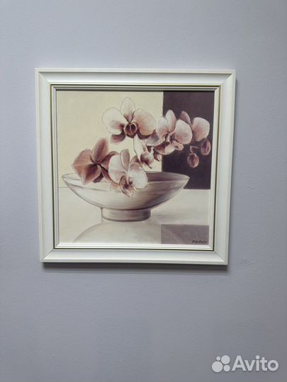 Картина в белой рамке Комплект 4 шт