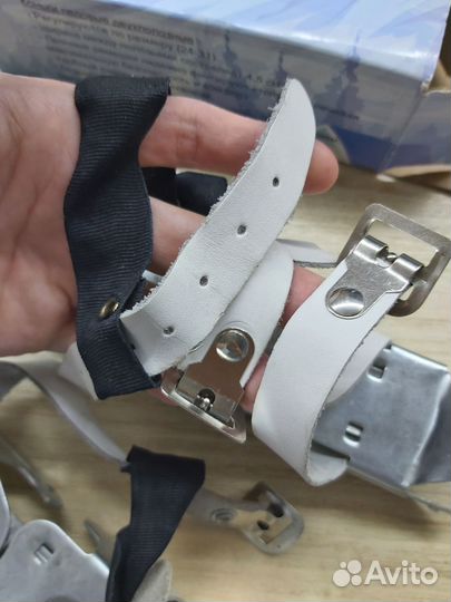 Коньки ледовые двухполозные раздвижные