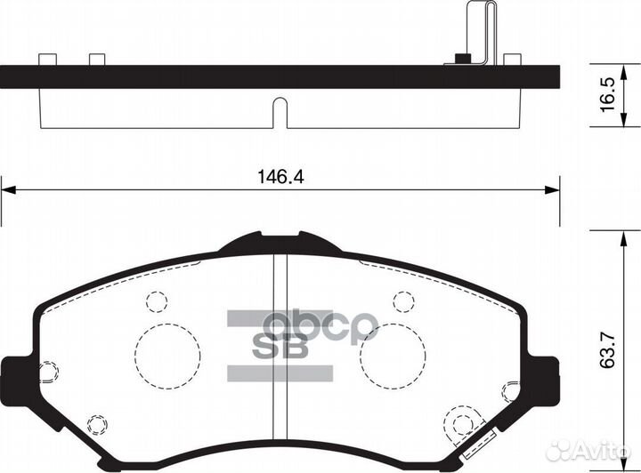 Колодки тормозные передние SP2185 Sangsin brake