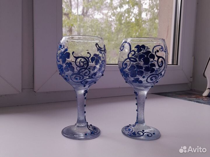 Свадебные фужеры бокалы пара