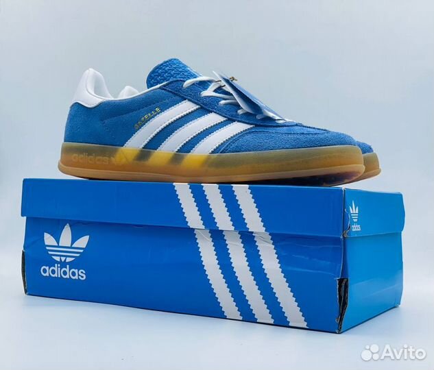 Adidas gazelle, прозрачная подошва, синий