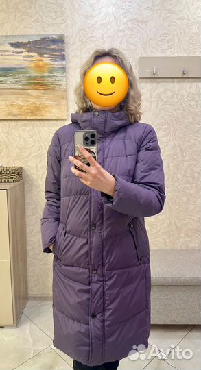 Пуховик (пальто) Finn Flare, 46(М) р-р, фиолетовый