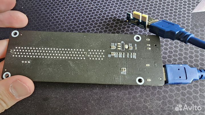 Райзер PCIe x1 на PCI