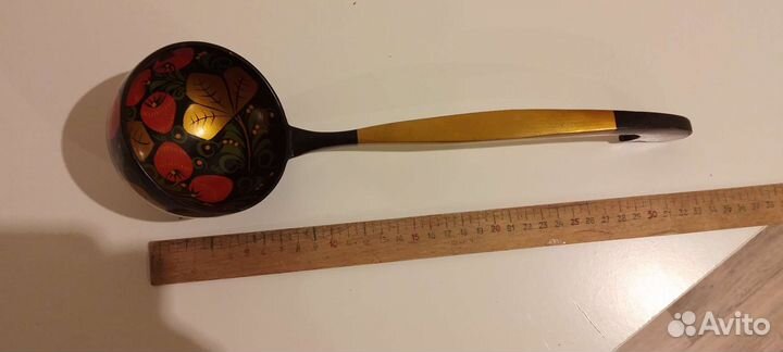 Половник деревянный. Хохлома. 32,5 см
