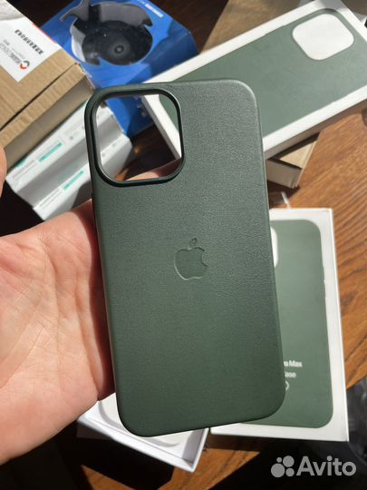 Чехол на iPhone 13 pro max кожаный