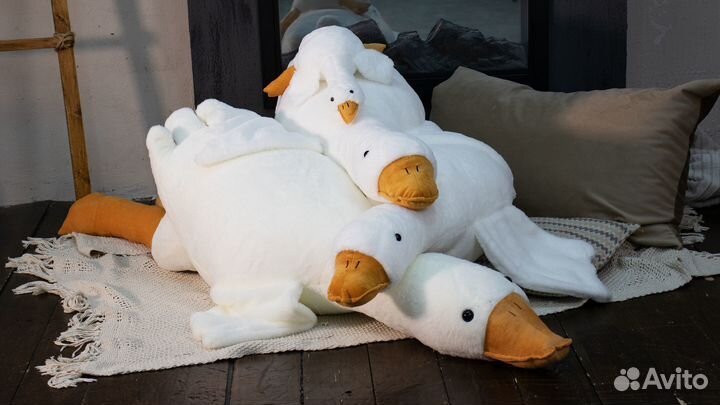 Гусь обнимусь. Белый. Все размеры. Набиваем сами