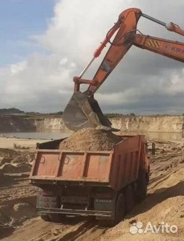 Песок, щебень, гравий, пгс — навалом/в мешках