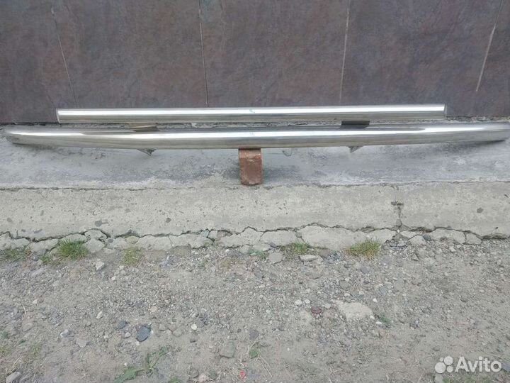 Защита переднего бампера на тоурег