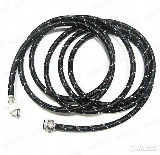 Шланг наливной 3 м нейлоновая оплетка UDI-black