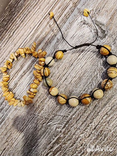 Двойной браслет яшма