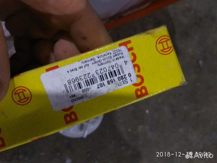 Форсунки bosch 0280 158 107