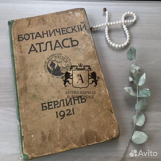 Антикварная книга. Ботанический атлас, 1921 год