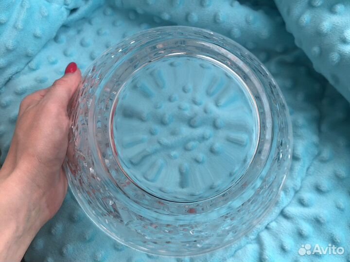 Хрустальная ваза фруктовница салатник СССР