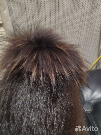 Шапка из вязаной норки