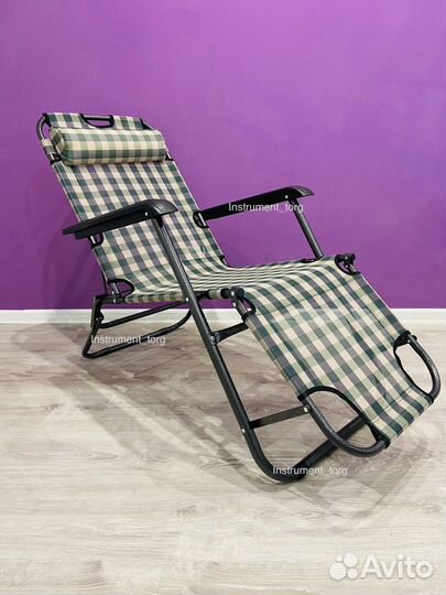 Кресло шезлонг складное. Новые