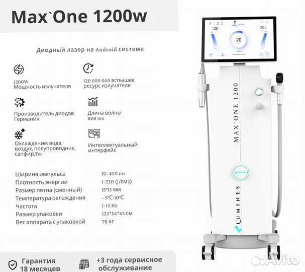 Аппарат для эпиляции Люминес’ Max One 1200