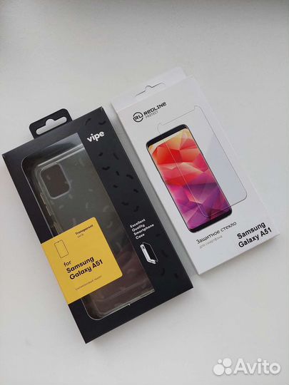 Чехол+Защитное стекло Самсунг А 51 (Новое)