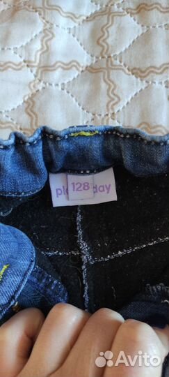 Джинсы утеплённые для девочки 128