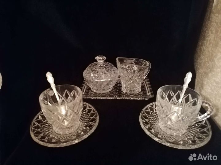 Bohemia хрусталь чайный /кофейный набор