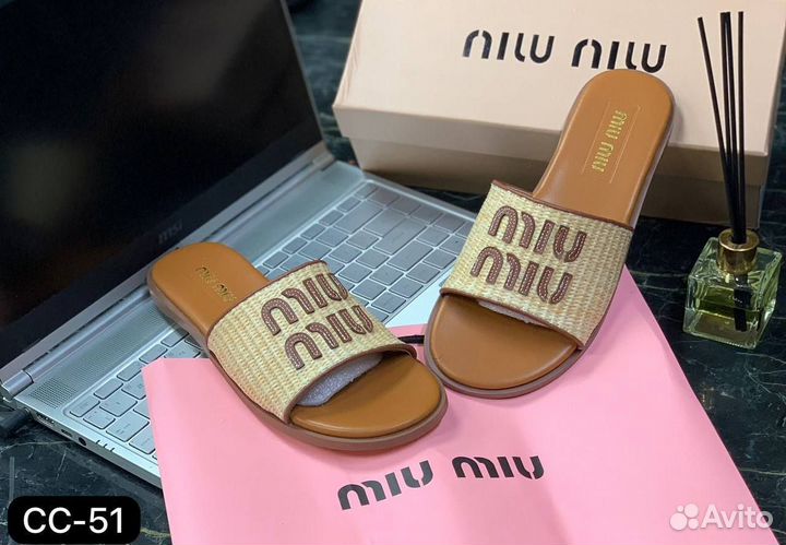 Шлёпанцы Miu Miu