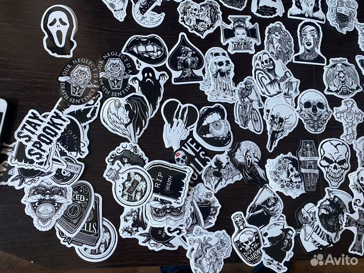 Наклейки водостойкие глянец стикеры