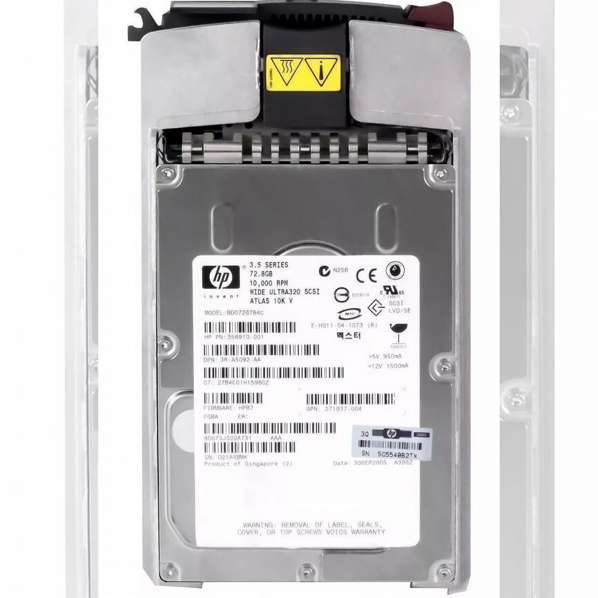 [356910-001] Жесткий Диск Hp Bd07287b4c 72,8gb U320scsi 3.5" 356910-001