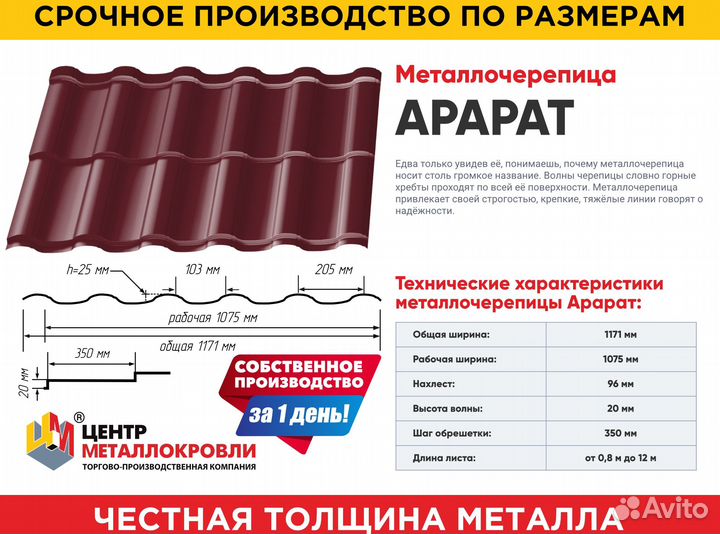 Металлочерепица от производителя