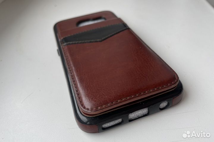Новый чехол кожаный для Samsung S7