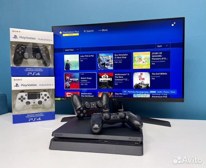 Sony PS4 Slim 1tb + 399 игр