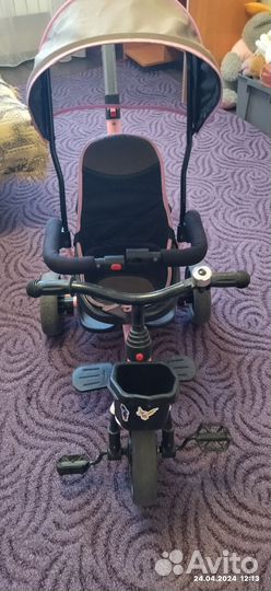 Детский велосипед с ручкой