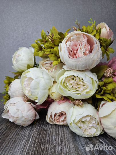 Исскуственные цветы пионы для декора