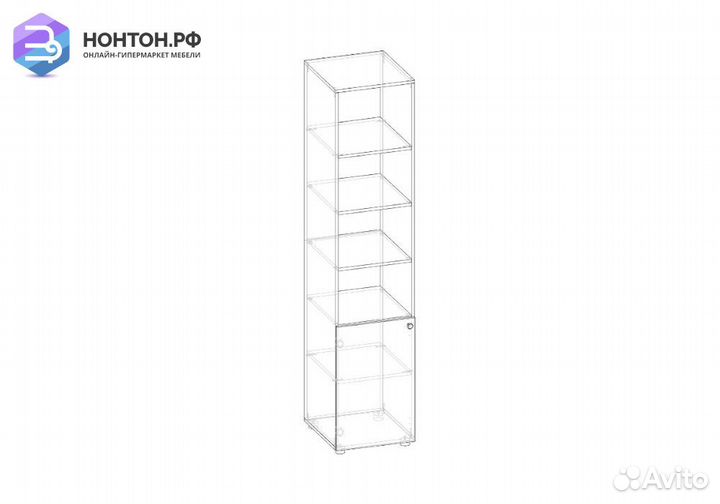 Стеллаж Мийа-3А ясень шимо светлый / белая шагрень