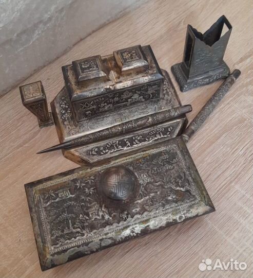 Чернильный прибор. Серебро