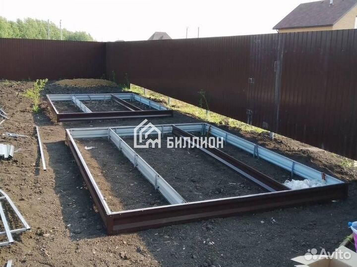 Грядка коричневая 1м*2м высота 20 см