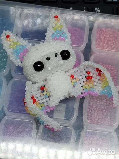 Амигуруми из бисера летучая мышь