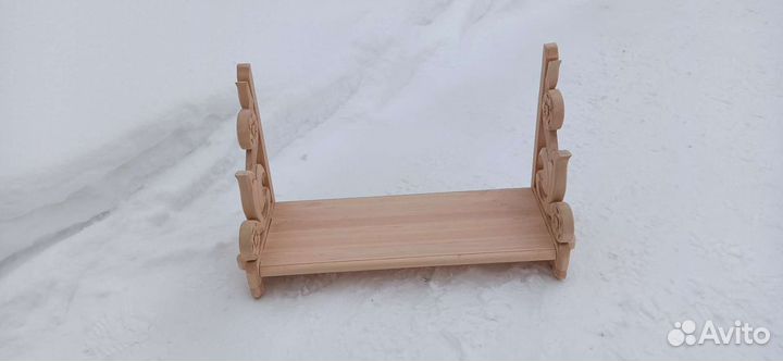 Полка навесная из ольхи