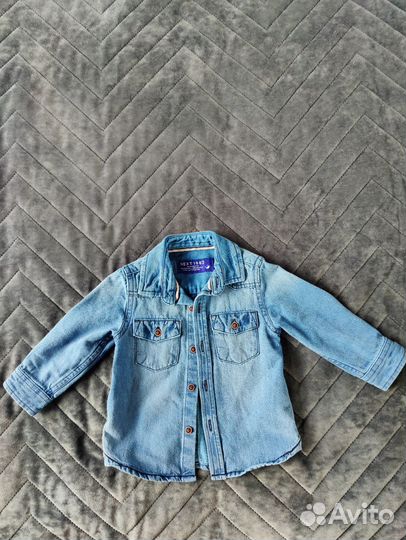 Детская джинсовая рубашка 80р