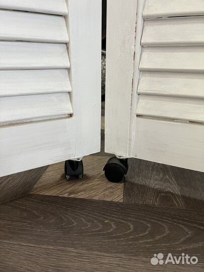 Ширма деревянная белая