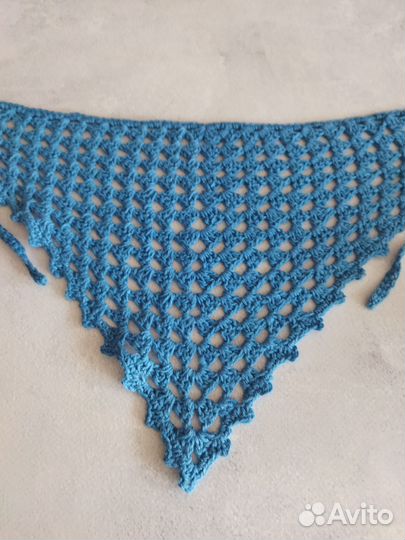 Вязаная косынка летняя бандана