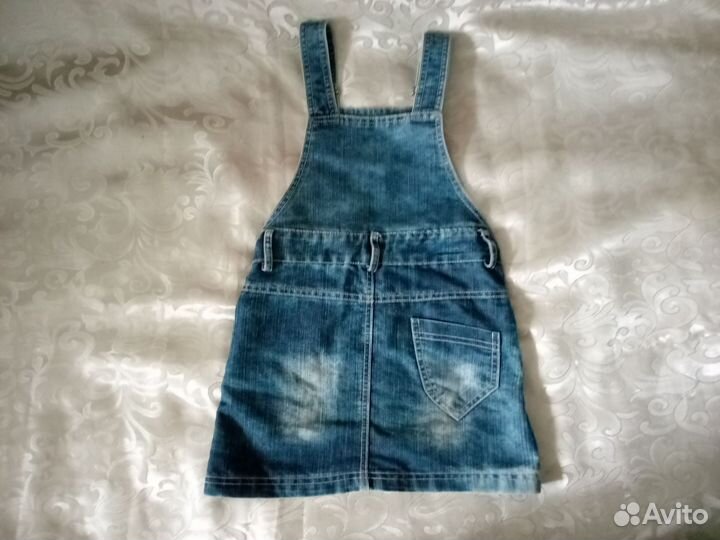 Сарафанчик школьный джинсовый 8 лет