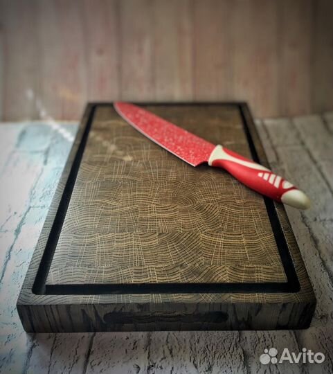 Доска торцевая из дуба для подачи и нарезки