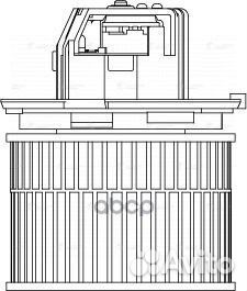 Э/вентилятор отоп, для а/м Opel Vectra B (95)