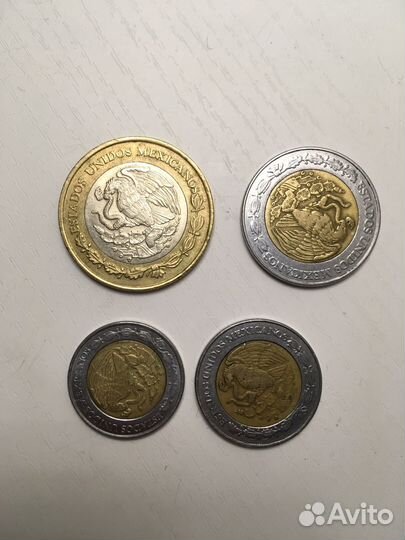 Монеты мексиканские песо