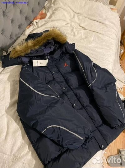 Пуховик зимний supreme x jordan с мехом