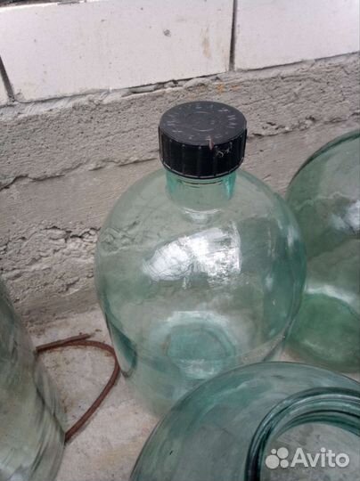 Бутылка стеклянная 20 литров,10 литров