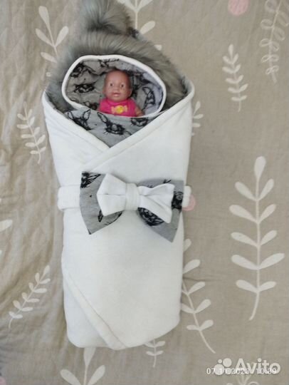 Зимний комплект на выписку, белый