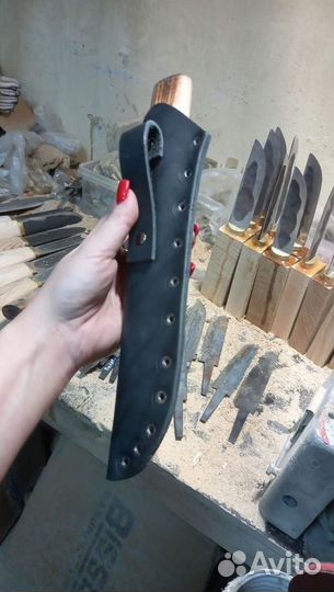 Нож охотничий, заточка в бритву