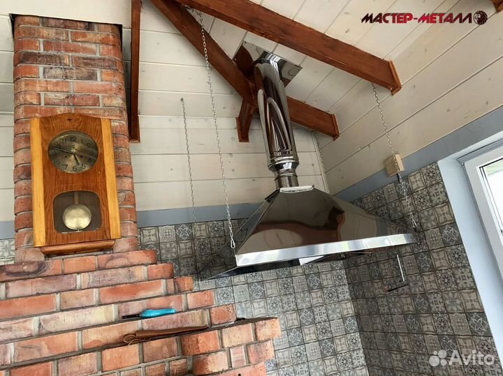 Вытяжной зонт. Вытяжка для мангала нержавейка