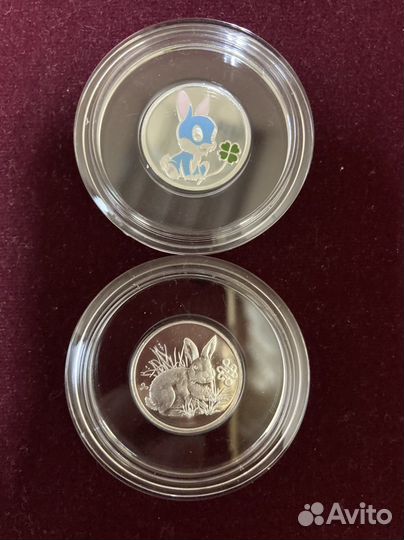 Монеты к новому году (кролик)