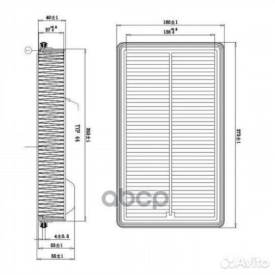 Фильтр воздушный Accord 7 2003-2008 DFA1004 double